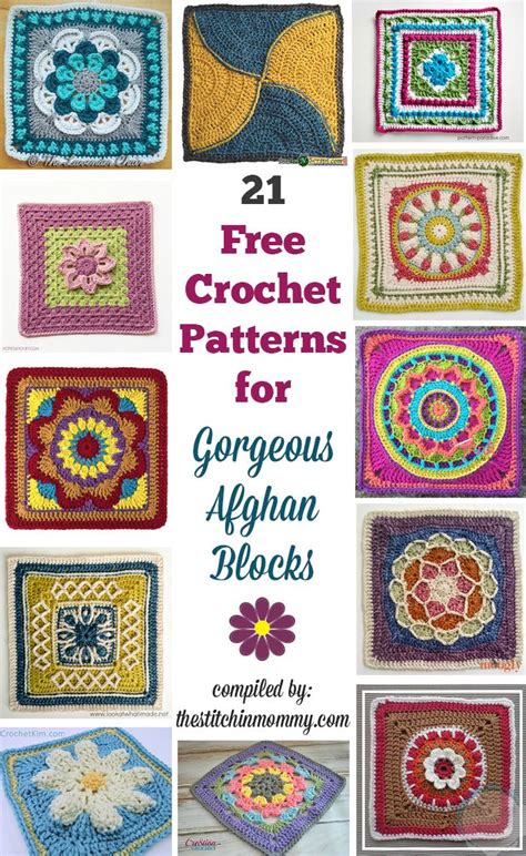 21 Free Crochet Patterns For Gorgeous Afghan Blocks Artofit