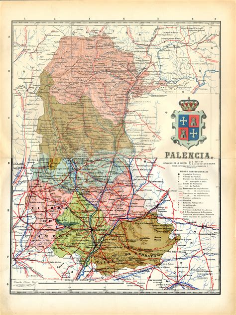 Palencia Provincia Mapas Generales 1918