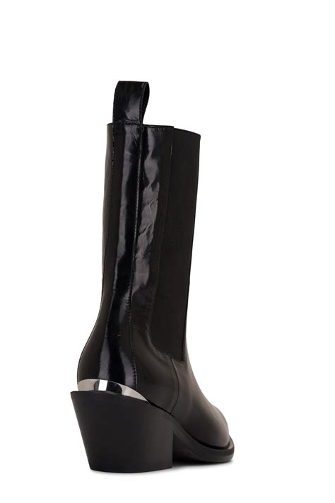 Dorothee Schumacher Shiny Moments Black Western Chelsea Boot 50mm