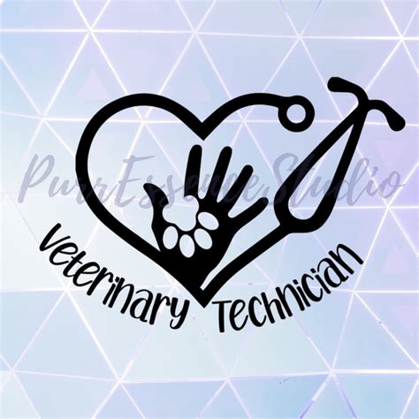 Veterinary Technician Vet Techsvg Png  Vector Cutting File For