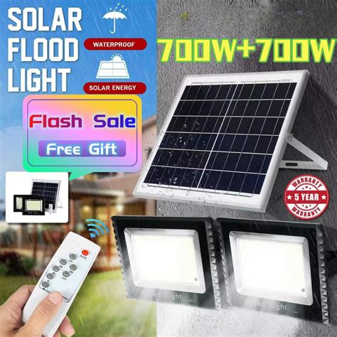 Ready Stock W Lampu Solar Light Outdoor Lighting Spotlight Ip