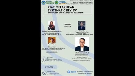 Webinar Kesehatan Masyarakat KIAT MELAKUKAN SYSTEMATIC REVIEW YouTube