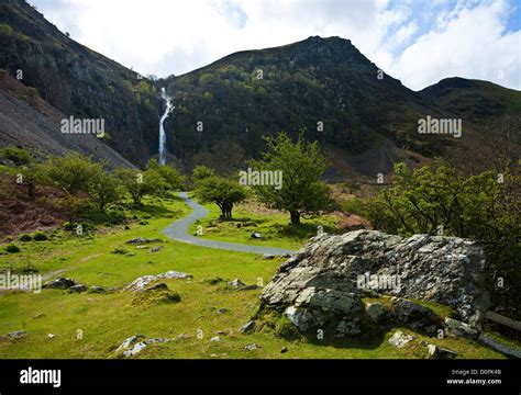 Aber Falls Near Abergwyngregyn In Snowdonia National Park Wales Stock