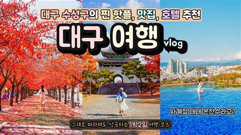 핫플만 모아본 대구 여행 코스 수성구 1박 2일 가을 여행지 W 대구 호캉스 브이로그 맛집 베스트 카페 대구 여행