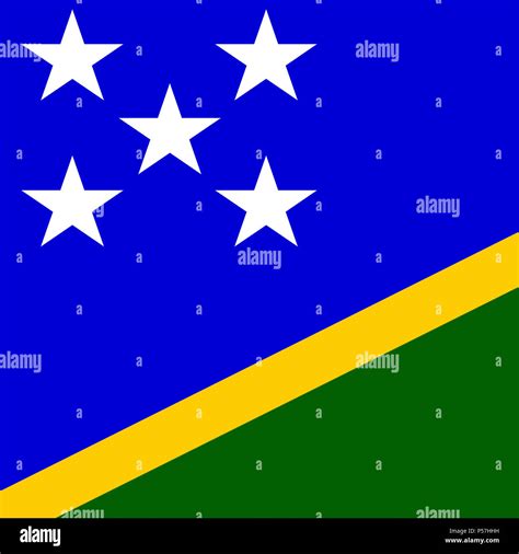 Official National Flag Of Solomon Islands Stock Photo Alamy