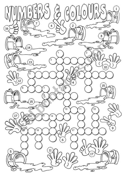 Colours And Numbers Esl Worksheet By Alenka