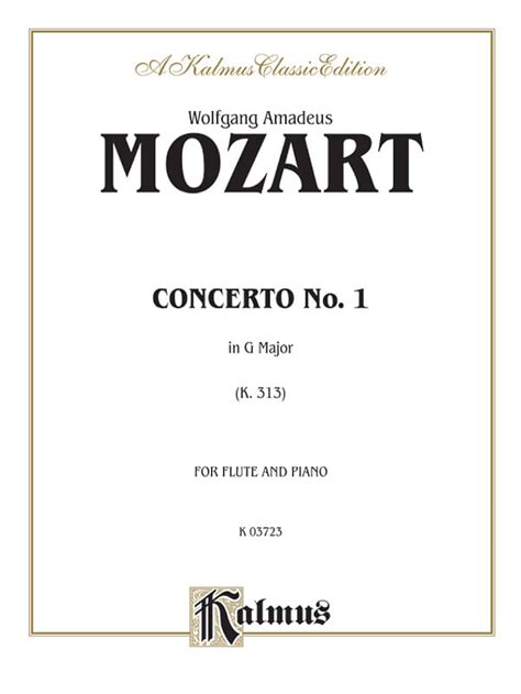 Flute Concerto No 1 In G Major K 313 Wolfgang Amadeus Mozart Solos