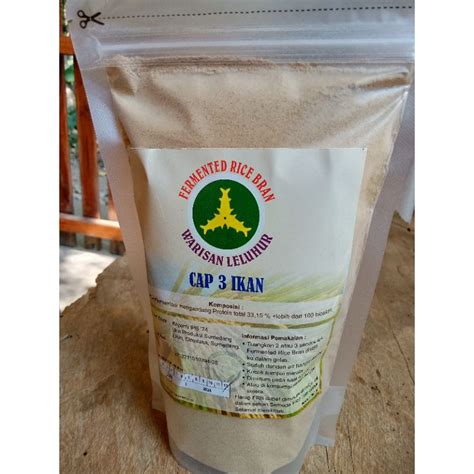 Jual 100 Asli Fermented Rice Bran Cap 3 Ikan Minuman Bekatul 300 Gram Shopee Indonesia