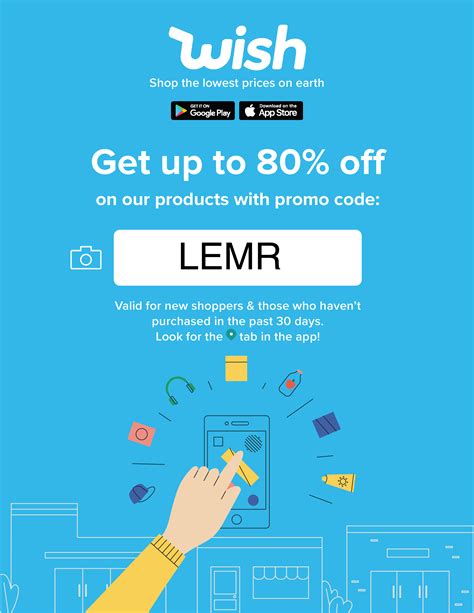 Wish Promo Code - GET UP TO 80% discount off their first Wish app order