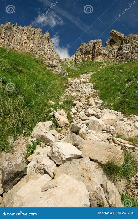 Rocky Steep Track Stock Photo Image 59414306