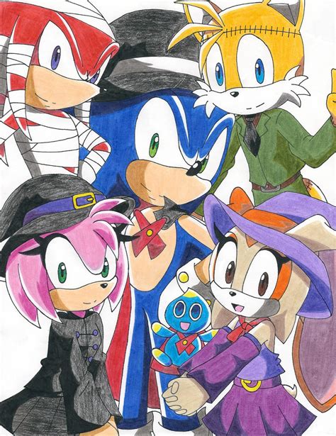 Halloween Sonic And His Friends By Redfire199 S On Deviantart