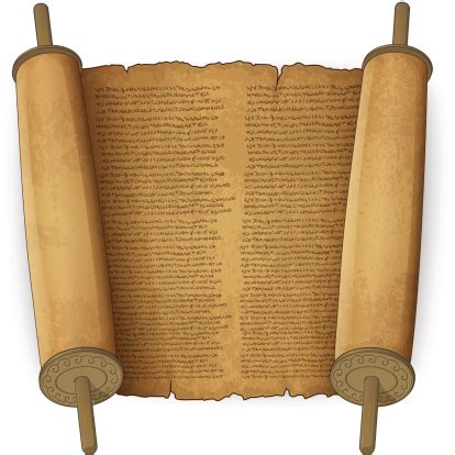 Ancient Scrolls With Text Stock Illustration - Download Image Now ...