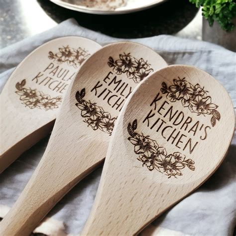 Custom Grandma Wooden Engraved Spoon Etsy