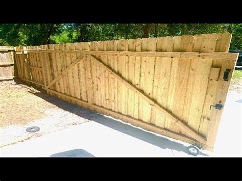 How To Build A Sliding Wooden Gate Easy Youtube