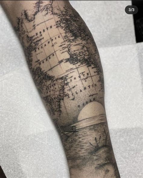 Pin By Stefan Binner On Quick Saves Sleeve Tattoos Map Tattoos Half