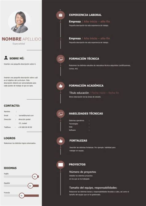 Modelo de Curriculum Vitae Técnico Laboral42