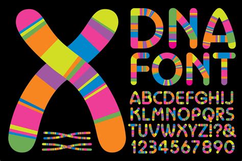 Dna Alphabet Design Graphic Objects ~ Creative Market