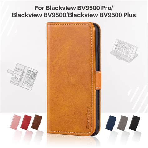 Étui portefeuille à rabat en cuir pour Blackview BV9500 Pro luxueux