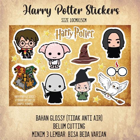 Jual Termurah Sticker Stiker Pack Harry Potter Harrypotter Potterhead