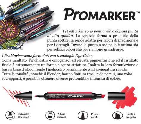 Promarker Pennarelli Pantone Doppia Punta Winsor Newton Set Toni