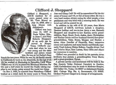 Clifford J Sheppard 1927 2009 Find A Grave Memorial