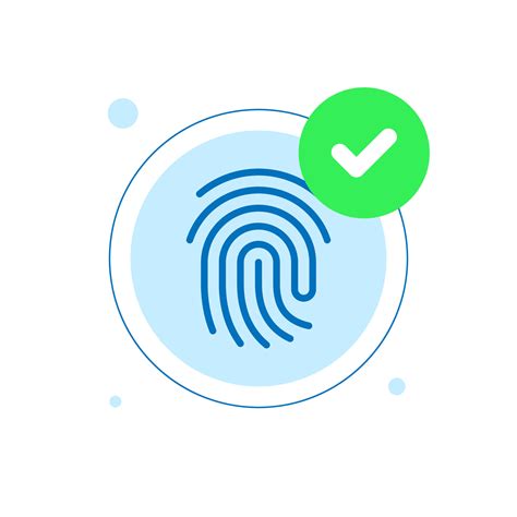 Biometric Verification Success Scanning Fingerprint Concept