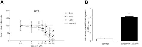 The Effect Of Apigenin On Cell Viability And Induction Of Apoptosis A