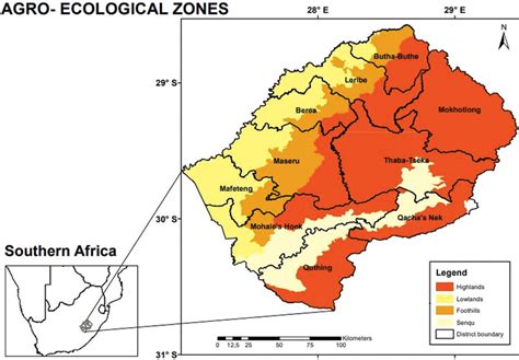 Agro-ecological zones of Lesotho. | Download Scientific Diagram