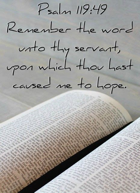 Psalm Kjv Remember The Word Unto Thy Servant Upon Which Thou