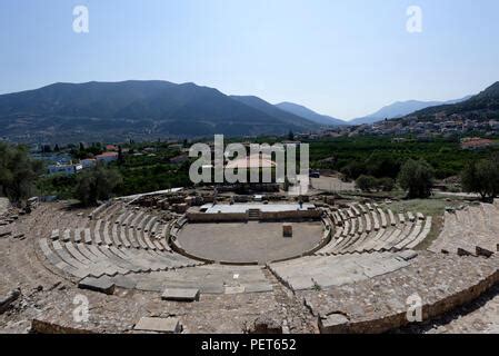 Blick Auf Das Kleine Theater Der Antiken Epidaurus In Der Stadt Von