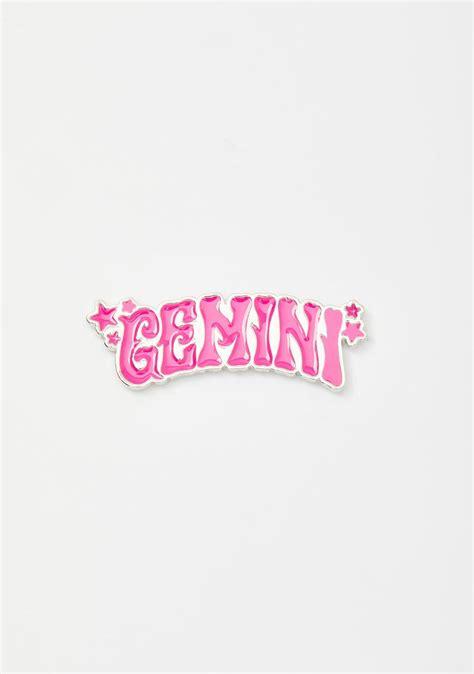 Horoscopez Gemini Zodiac Enamel Pin Pink N Dolls Kill