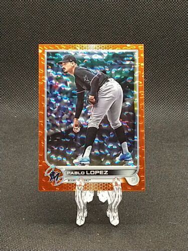 2022 Topps Series 2 Pablo Lopez Orange Foil 299 644 Miami Marlins Ebay