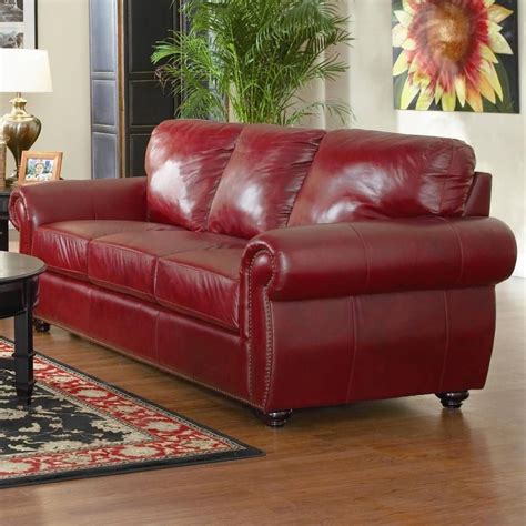 15 Inspirations Dark Red Leather Couches