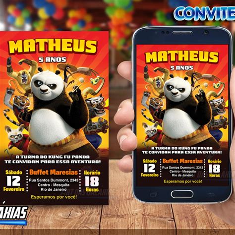 Convite Digital Kung Fu Panda Elo Produtos Especiais