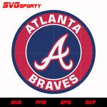 Atlanta Braves Circle Logo svg, mlb svg, eps, dxf, png, digital file f – SVG Sporty