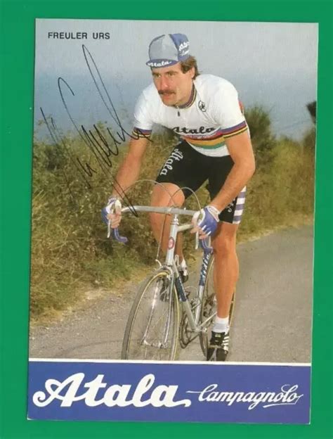 Cyclisme Carte Cycliste Urs Freuler Champion Du Monde équipe Atala 1983