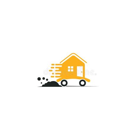 House Moving Company Logo Design Stock Vector Illustration Of Flat