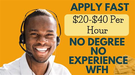 Apply Fast 20 40 Per Hour No Degree No Phone No Experience