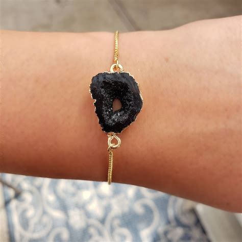 Druzy Stone Bracelet Etsy