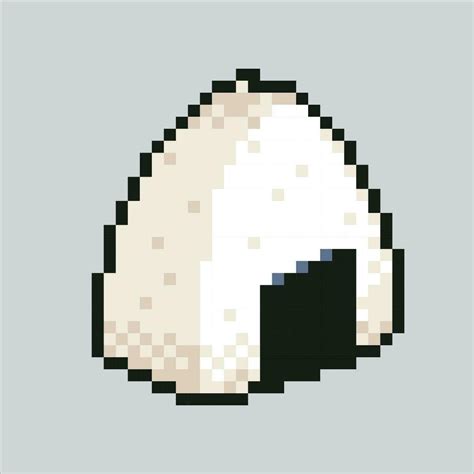 Pixel Art Illustration Onigiri Pixelated Onigiri Onigiri Rice Icon