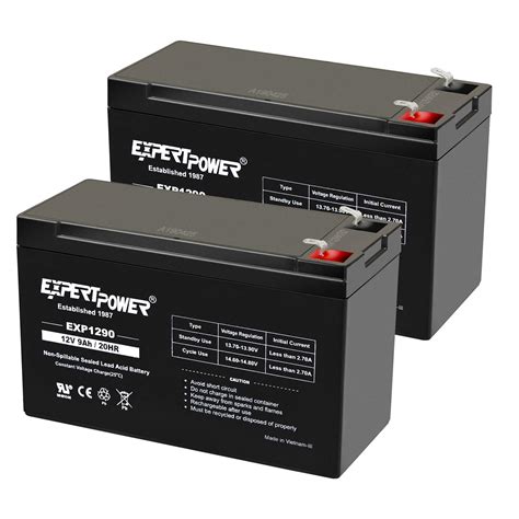 ExpertPower 12v 9ah Sealed Lead Acid Battery With F2 Terminals 250