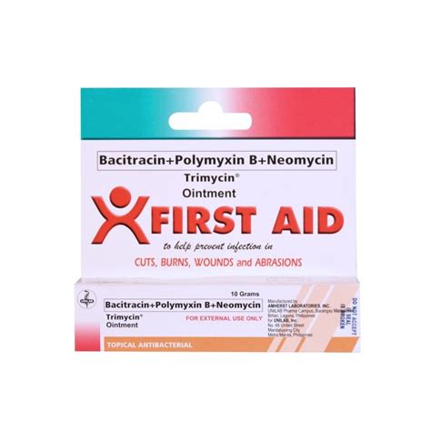 Trimycin Bacitracin Polymyxin B Neomycin Ointment 5g Lazada Ph