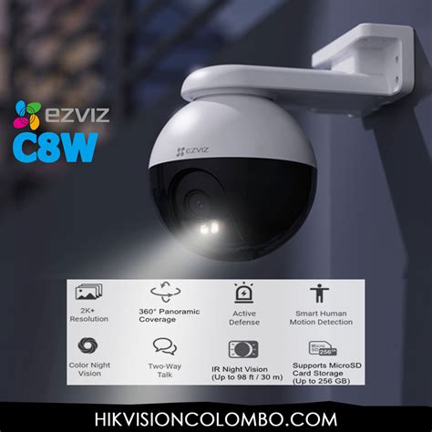 Ezviz C8W 2K 4MP Pan Tilt AI Powered Person Detection WiFi Outdoor Camera