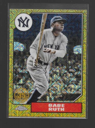 Topps Chrome Silver Pack Mojo Refractor Babe Ruth New York Yankees