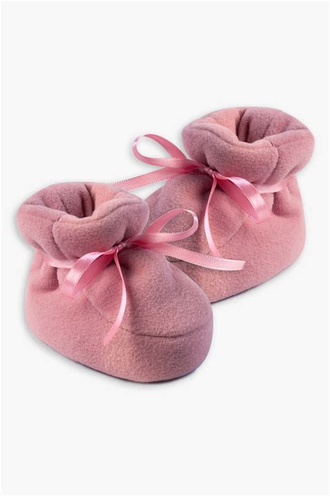 Pantufa de soft rose para bebê Dedeka