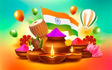 Premium Vector Indian Culture Illustration In Realistic Style