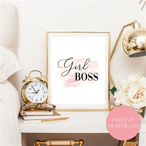 Girl Boss Wall Decor Girl Boss Printable Wall Art Boss Lady Etsy Canada