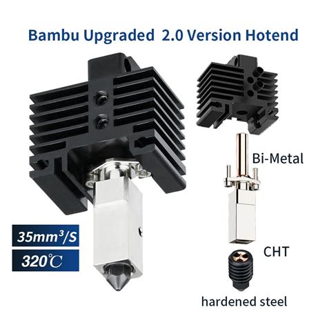 Review Upgrade Hotend For Bambu Lab X1x1 Carbon Combo Bimetal Heated Block Cht Hard Steel