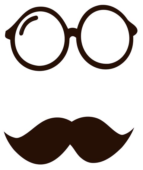 Clipart Mustache Glass Frame Picture 606046 Clipart Mustache Glass Frame