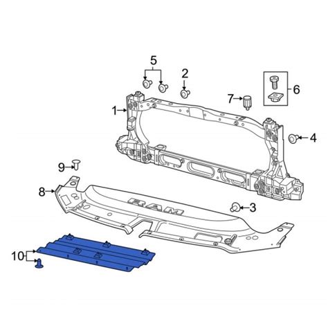 Ram Oe Aa Front Radiator Support Air Deflector